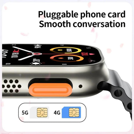 A Smart Watch for Everyday Connectivity and Daily Tracking with plugable phone card slot for calls, 4G/5G support and dynamic watch face