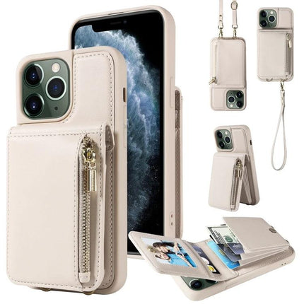 Versatile Crossbody Phone Wallet Hands Free For Everyday Errands And Walks During Daily Outings - beige phone wallet with zipper pocket, card slots, wrist strap, crossbody