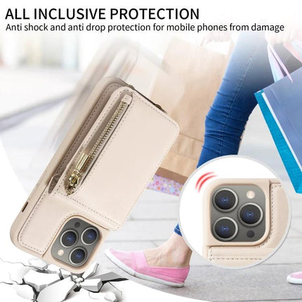 Crossbody Wallet Phone Case for Everyday Carry showcasing TPU+PU protection, built-in stand, card slots, zipper pocket and adjustable crossbody lanyard