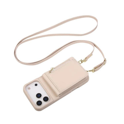 Crossbody Phone Wallet Case Compact For Everyday Use - blush leather phone wallet with adjustable strap and card pocket
