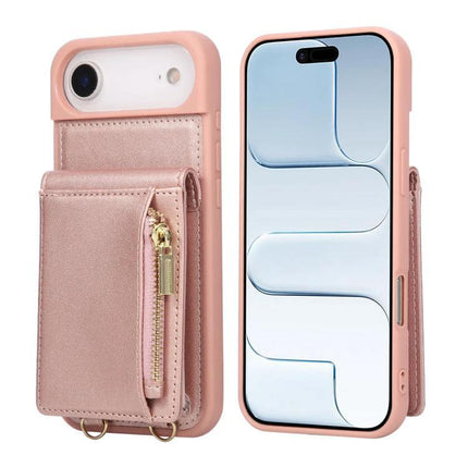 Crossbody Phone Wallet Case Compact For Everyday Use - rose gold slim crossbody phone wallet with zipper pouch and adjustable strap