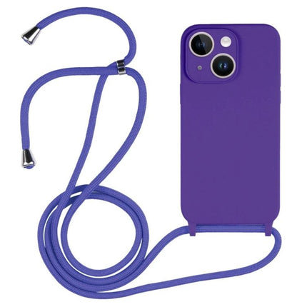 Silicone Crossbody Case for Daily Hands-Free Phone Carrying - slim purple silicone phone case with long adjustable crossbody cord