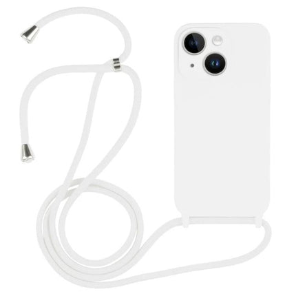 Crossbody Lanyard Case for Secure Everyday Phone Use - white silicone phone case with adjustable nylon strap for hands-free wear