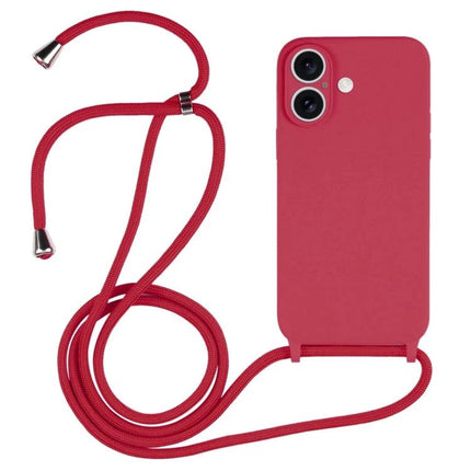 Crossbody Phone Case For Hands-Free Everyday Carry red silicone phone case with adjustable nylon lanyard for secure hands-free use
