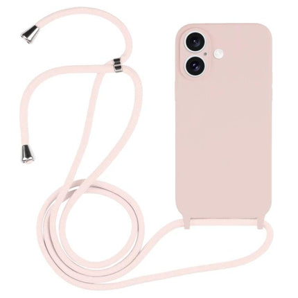 Crossbody Phone Case For Hands-Free Everyday Carry - soft silicone pink phone case with adjustable nylon lanyard for shopping and outdoor walks