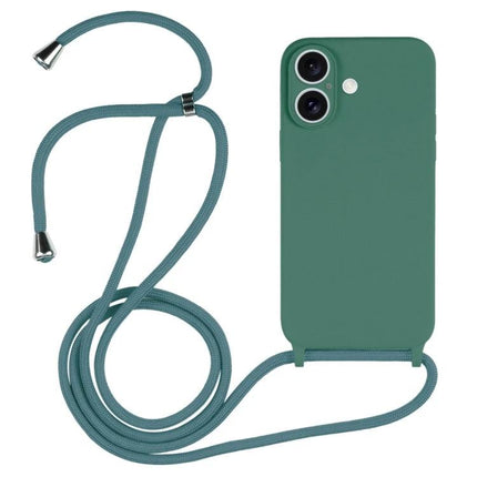 Crossbody Phone Case For Hands-Free Everyday Carry - green silicone case with adjustable nylon lanyard for hands-free daily use