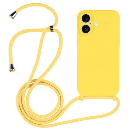 Crossbody Phone Case With Lanyard For Everyday Outings - slim yellow silicone phone case with matching adjustable neck strap