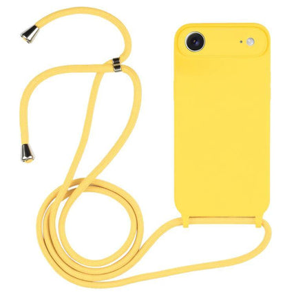 Crossbody Phone Case With Lanyard For Everyday Outings - slim yellow silicone phone case with long matching lanyard for hands-free wear