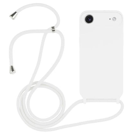 Crossbody Phone Case With Lanyard For Everyday Outings - slim white silicone phone case with adjustable lanyard for hands-free carry