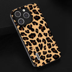 Coque de téléphone ABEEL à motif léopard et bordure noire