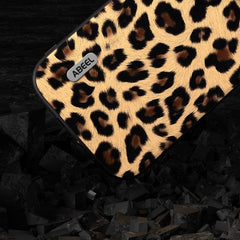 Funda para teléfono con estampado de leopardo y borde negro de ABEEL