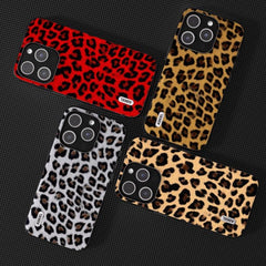 Coque de téléphone ABEEL à motif léopard et bordure noire