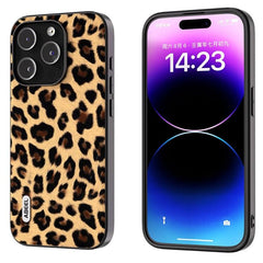 Coque de téléphone ABEEL à motif léopard et bordure noire