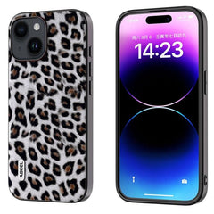 Coque de téléphone ABEEL à motif léopard et bordure noire