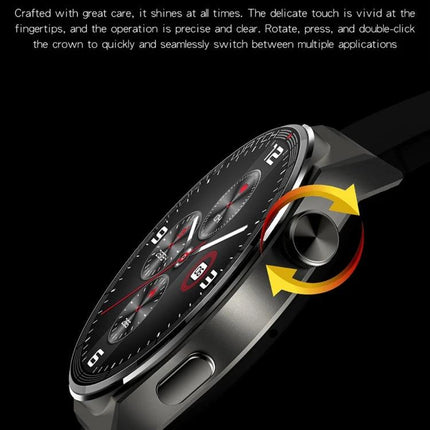 Daily Smart Watch for Everyday Health and Connectivity showing sleek round face, crown control and step/heart-rate tracking features