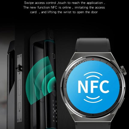 Daily Smart Watch for Everyday Health and Connectivity showing NFC access control on display for hands-free door unlock