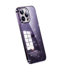 Funda para teléfono de TPU transparente brillante galvanizada SULADA, serie 2