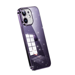 Funda para teléfono de TPU transparente brillante galvanizada SULADA, serie 1