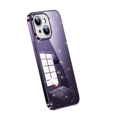 Funda para teléfono de TPU transparente brillante galvanizada SULADA, serie 1