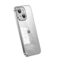 Funda para teléfono de TPU transparente brillante galvanizada SULADA, serie 1