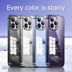 Funda para teléfono de TPU transparente brillante galvanizada SULADA, serie 2