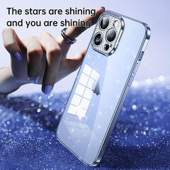 Funda para teléfono de TPU transparente brillante galvanizada SULADA, serie 2