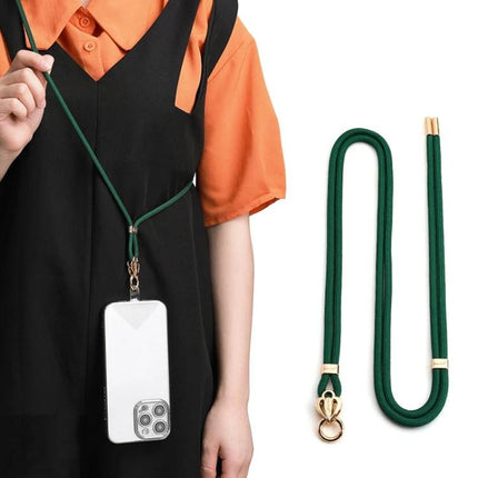 Sulada Comfortable Adjustable Nylon Neck Lanyard for Phones worn with phone case, green nylon lanyard, hands-free secure phone carry