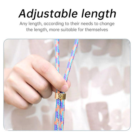 Sulada Comfortable Adjustable Nylon Neck Lanyard for Phones showing adjustable length cord and clasp held by hand