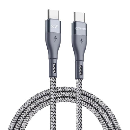 Duzzone USB-C Cable for Home and Travel Charging braided 65W fast charging cable for phones, tablets and laptops