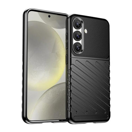 Thunderbolt Phone Case for Samsung Galaxy Daily Protection - slim black TPU case with textured grip and full-edge coverage