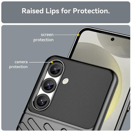Thunderbolt Phone Case for Samsung Galaxy Daily Protection with raised lips for screen and camera protection, textured TPU full-coverage design