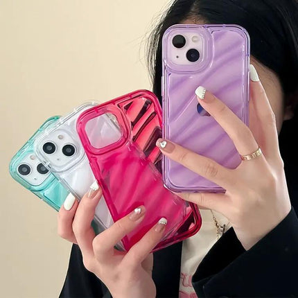 Waves TPU Phone Case For iPhone XR And XS Max Clear