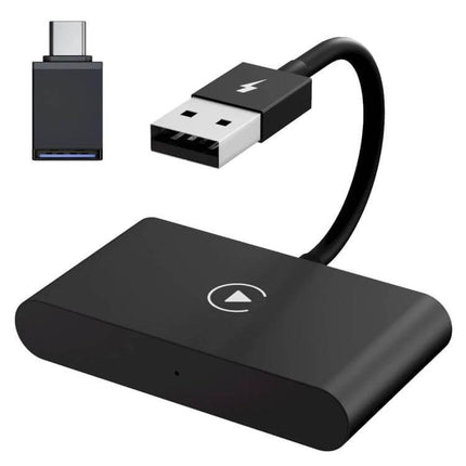 CarPlay Wireless Adapter for iPhone In-Car USB-C Black - compact USB-C to wireless CarPlay dongle for clean dashboard and cable-free iPhone use