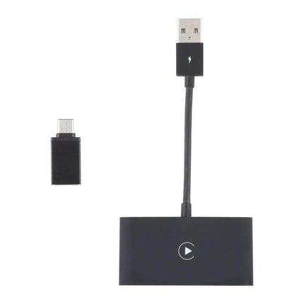 CarPlay Wireless Adapter for iPhone In-Car USB-C Black - compact wireless CarPlay dongle with USB-C plug and USB-A cable, black finish