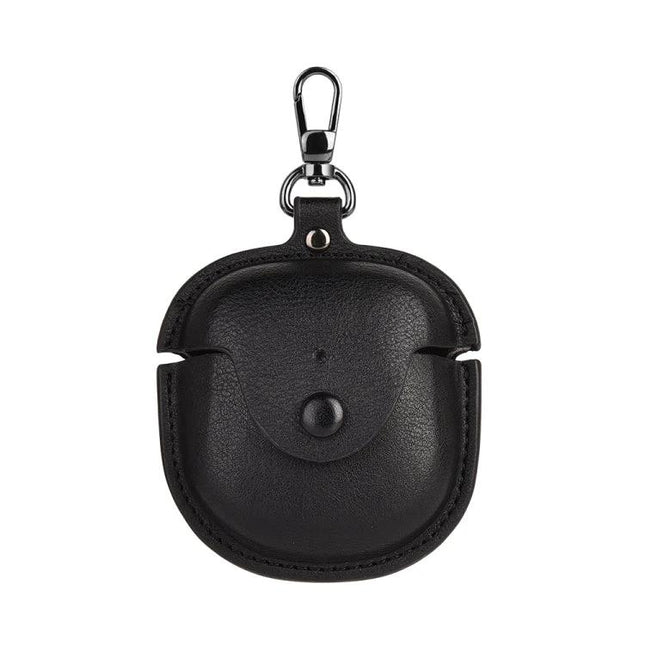 Bose QuietComfort Earbuds Protective Case for Daily Use - black PU leather clip-on case protecting earbuds while charging access