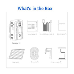 Solar-Powered 4MP Wildlife Surveillance Camera with PIR Alert and Two-Way Audio