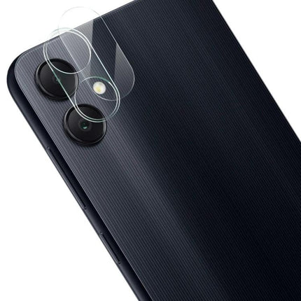 Imak High Definition Glass Lens Film for Phone Protection showing clear dual-layer camera lens protectors on a black phone