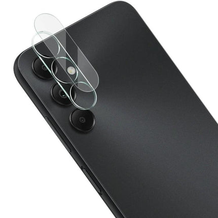 Imak High Definition Glass Lens Film for Phone Protection clear dual-layer camera lens protector on black smartphone