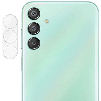 Imak High Definition Glass Lens Film for Phone Protection on mint green phone showing three camera lenses and round clear protectors