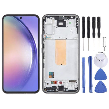 Replacement Screen for Samsung Galaxy Phones in Daily Use front LCD digitizer assembly with frame and repair tools