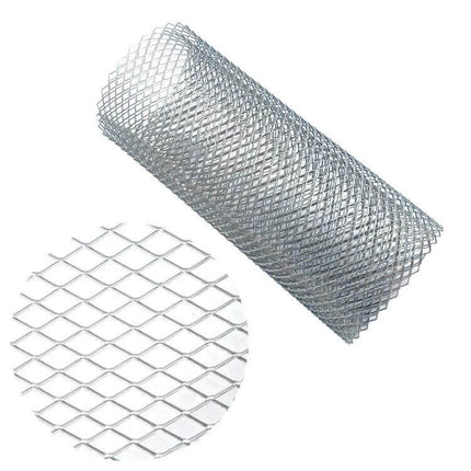 Universal Aluminum Alloy Car Grill Mesh for Debris Protection, 100x33cm - rolled aluminum mesh panel for car grill to block leaves, rocks and small debris