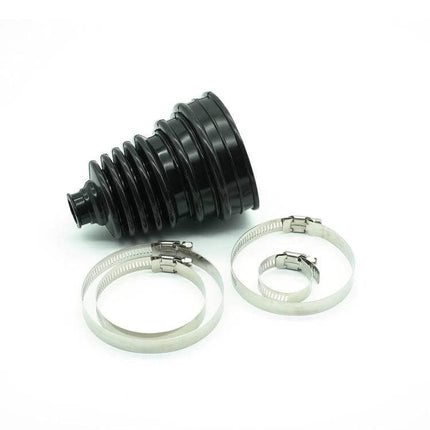Car Steering Ball Rubber Dust Cover 95x130mm Durable And Practical black rubber bellows with two stainless hose clamps, tongue-and-groove fit, dust and moisture protection