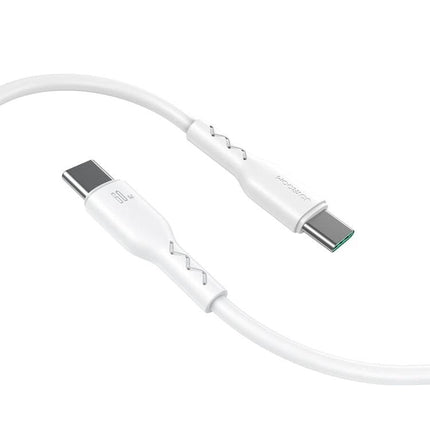 Joyroom USB-C Cable for Daily Device Charging Needs - white reversible USB-C charging cable for phones and laptops
