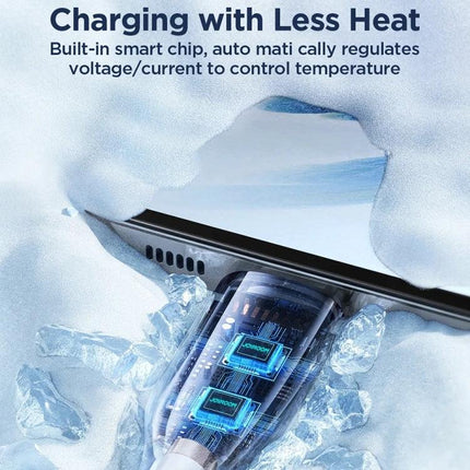 Joyroom USB-C Cable for Daily Device Charging Needs - low-heat charging with built-in smart chip for reliable daily phone and laptop power