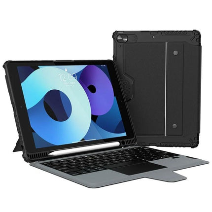 Nillkin Backlit Detachable Keyboard Case for iPad Pro 2024 shown in black with detachable backlit keyboard, protective folio and Apple Pencil holder