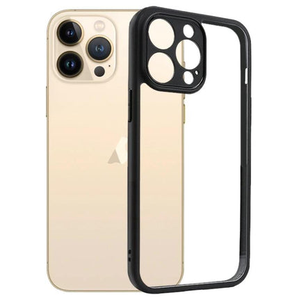 Transparent iPhone Case for Everyday Protection with clear PC back panel and black bumper showing camera cutouts