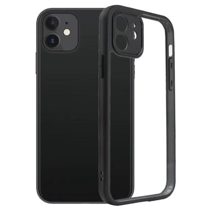 Transparent iPhone Case for Everyday Protection showing clear PC back panel and black bumper for daily scratch and bump protection