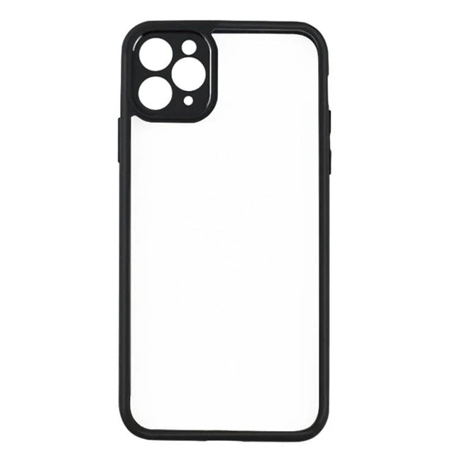 Transparent Protective Case for Everyday iPhone Use with clear PC back, anti-yellowing, slim black bumper for scratch and impact protection
