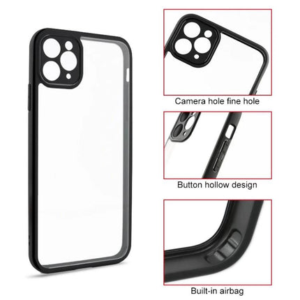Transparent Protective Case for Everyday iPhone Use - clear anti-yellowing PC back, slim impact-resistant bumper, camera cutout & button openings