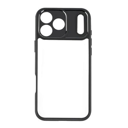 Transparent iPhone Case for Everyday Protection with clear PC back panel and black bumper, slim everyday scratch and bump guard